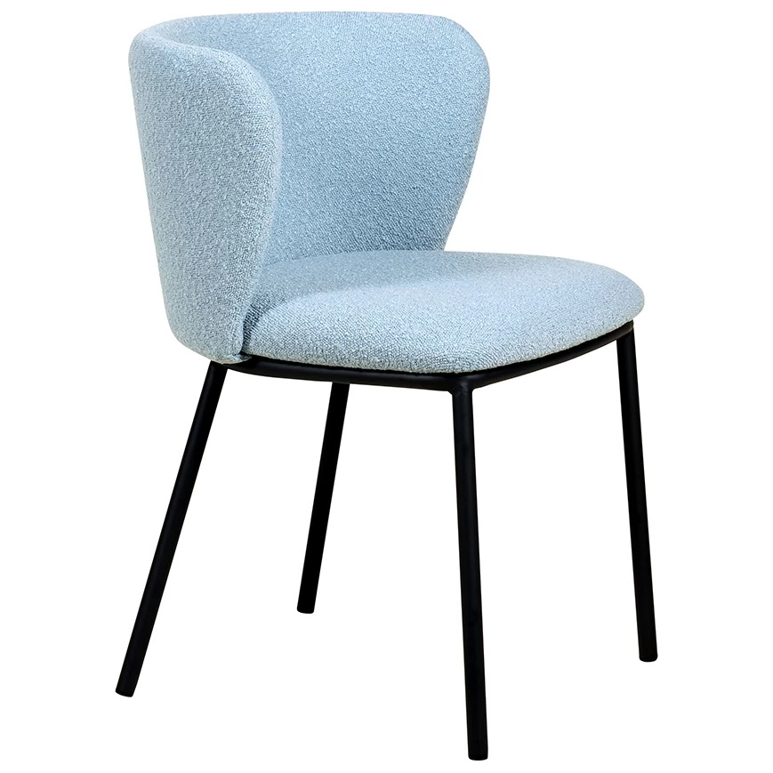 Dining chair soft on metal legs Foggy