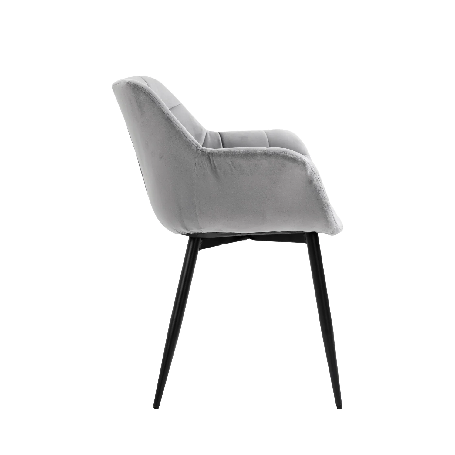 Nordic modern dinning room velvet leather upholstered fabric dining chair with metal leg