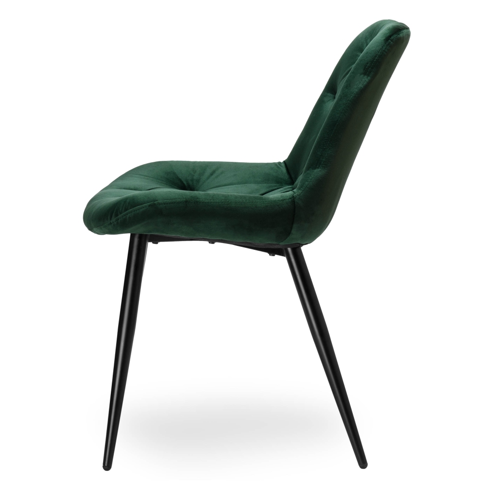 CHERRY II VELVET BLACK LEG STELA CHAIR