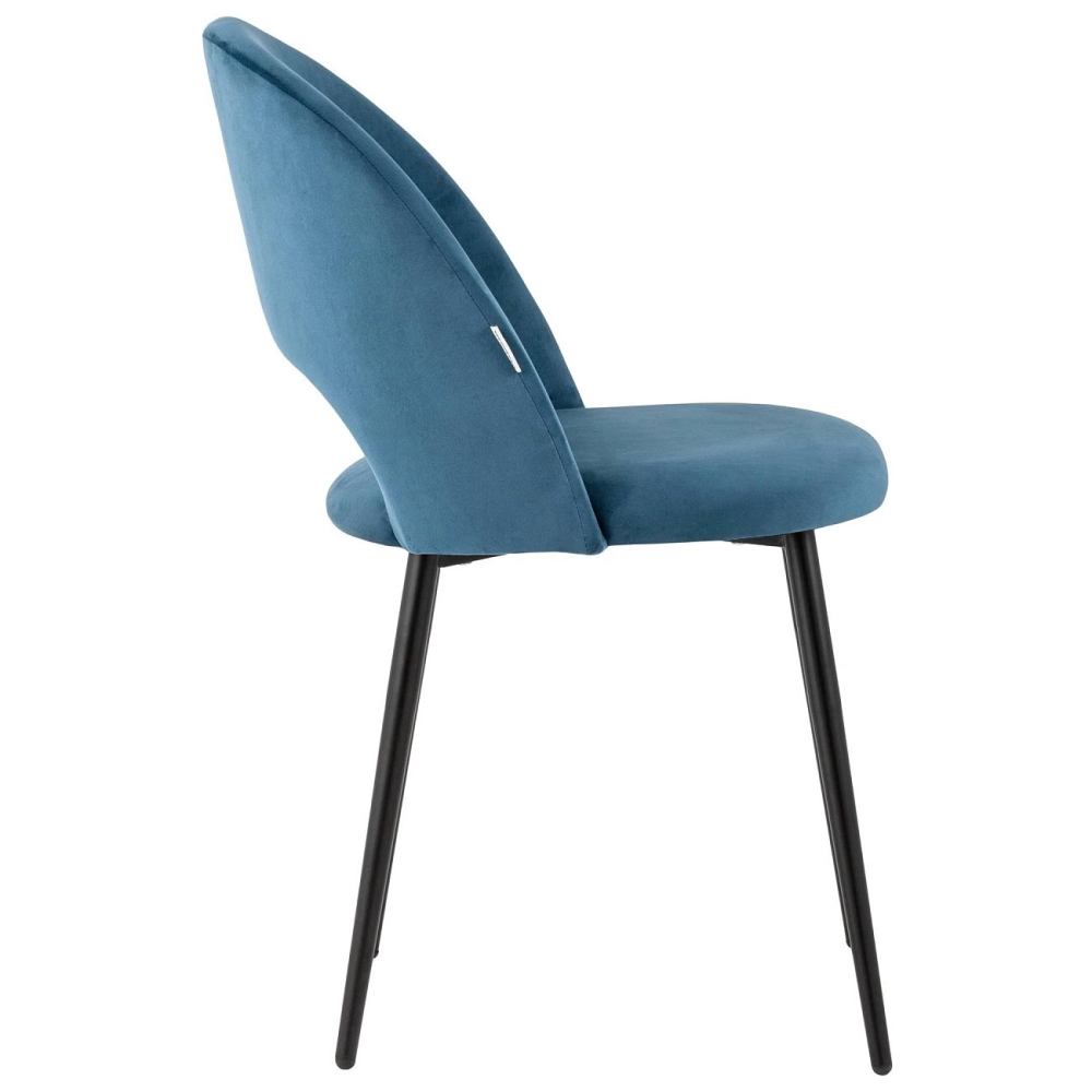 DINING CHAIR WITH BLACK METAL LEGS