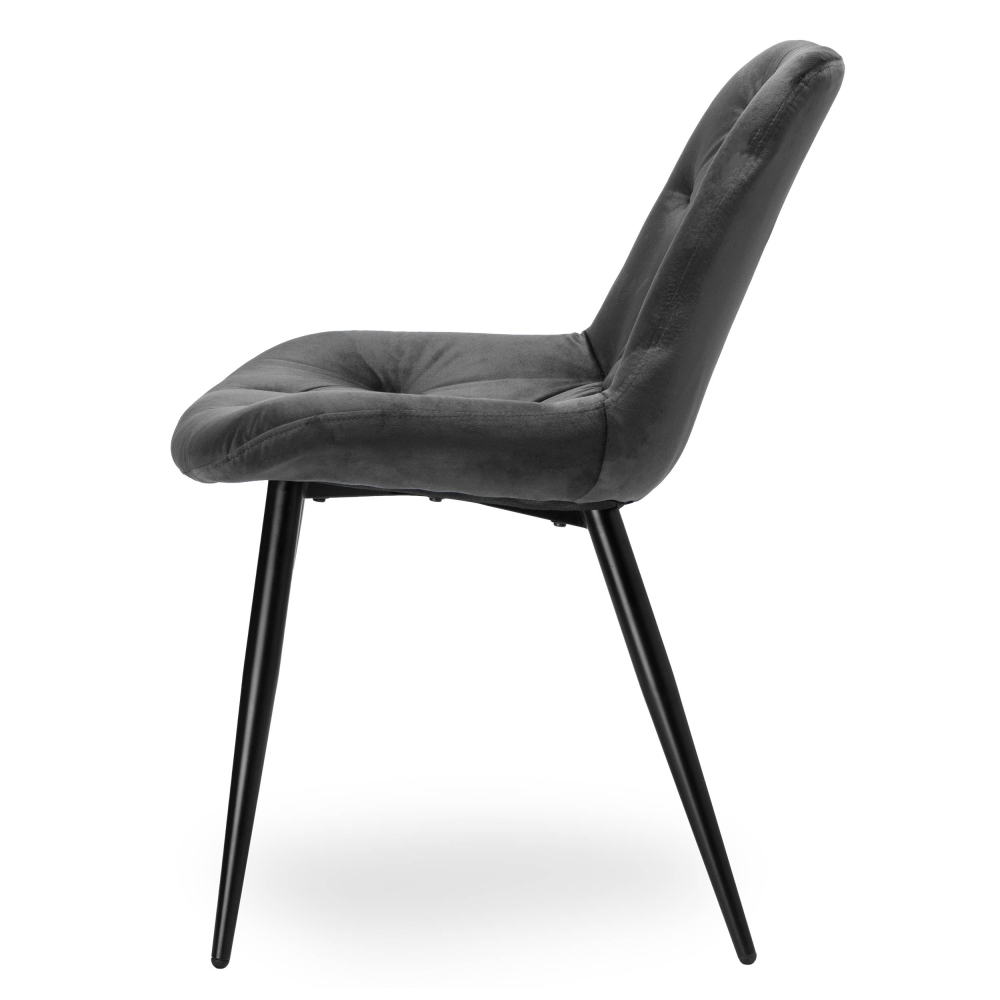CHERRY II VELVET BLACK LEG STELA CHAIR