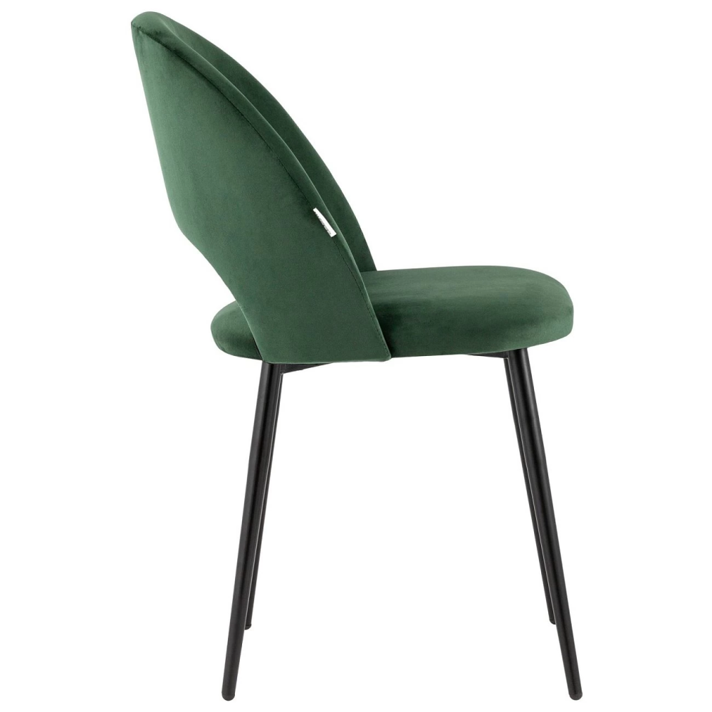 DINING CHAIR WITH BLACK METAL LEGS