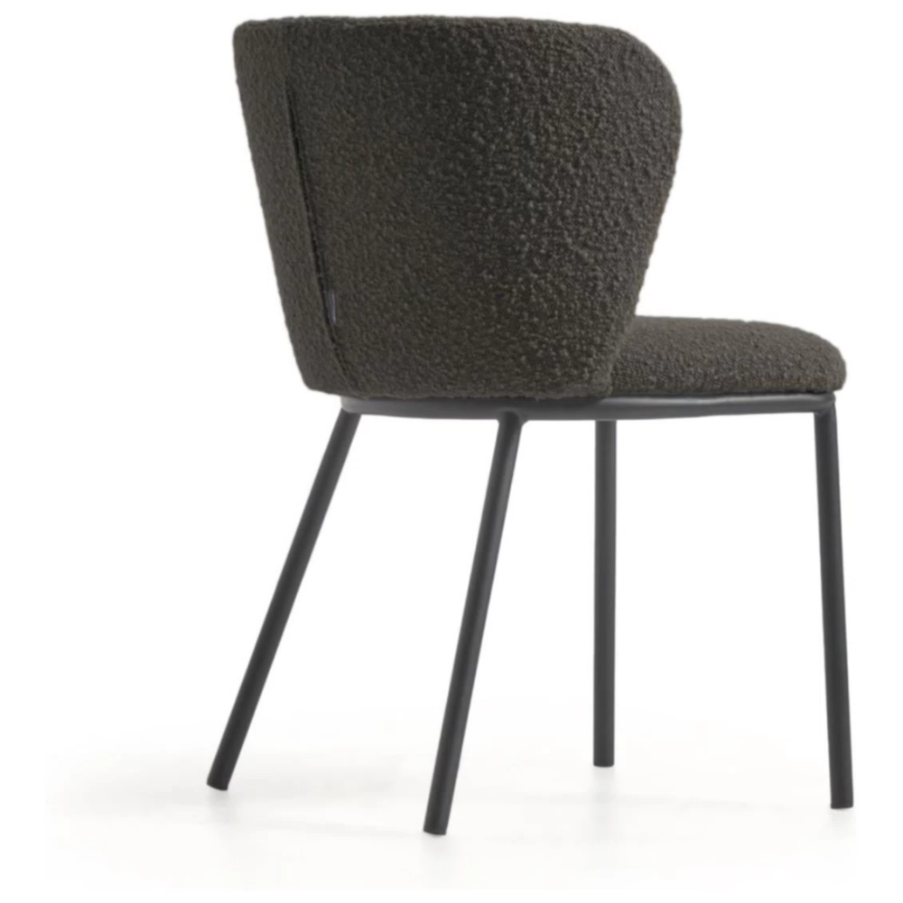 Dining chair soft on metal legs Foggy