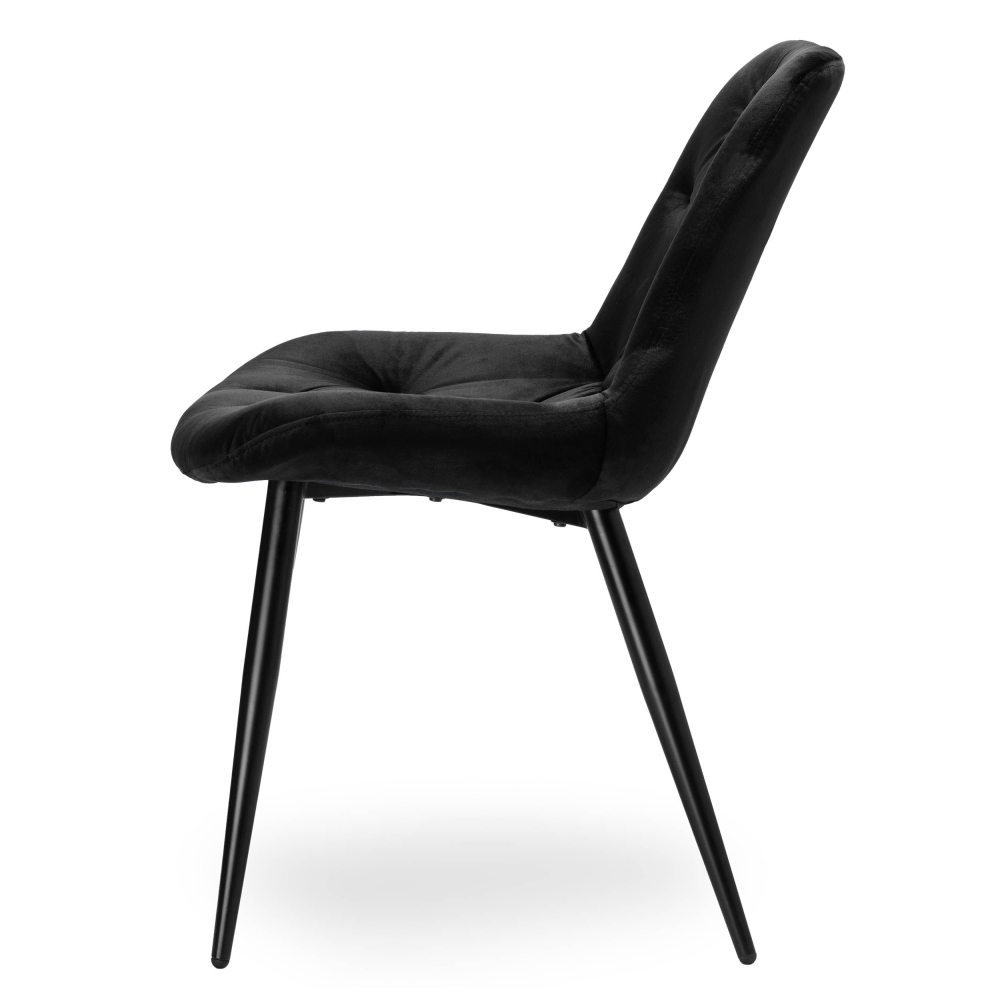 CHERRY II VELVET BLACK LEG STELA CHAIR