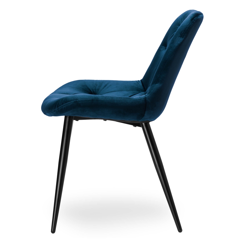 CHERRY II VELVET BLACK LEG STELA CHAIR