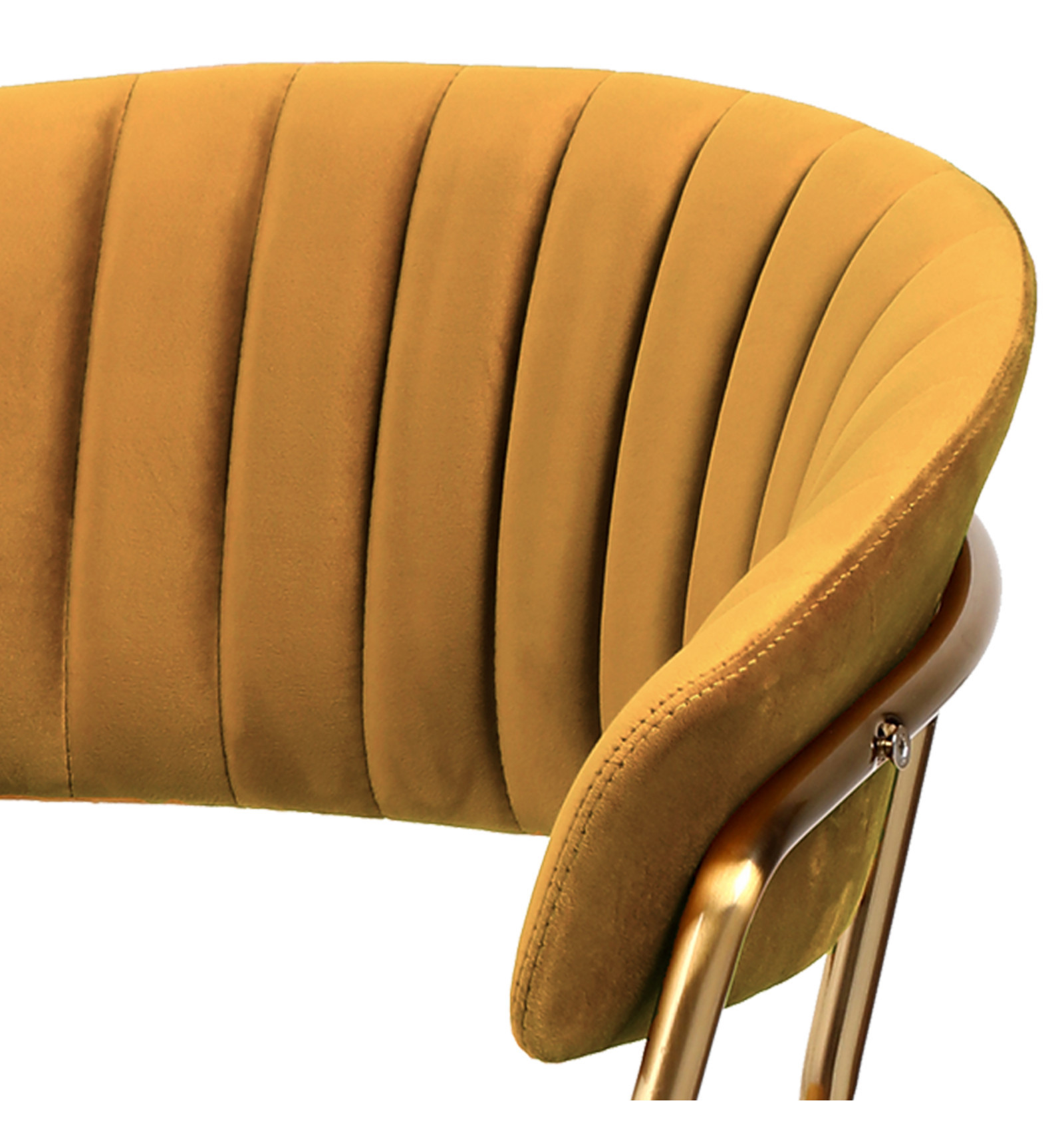 Modern Comfortable Velvet Living Room Chair Gold Legs Dining Chair With Armrest