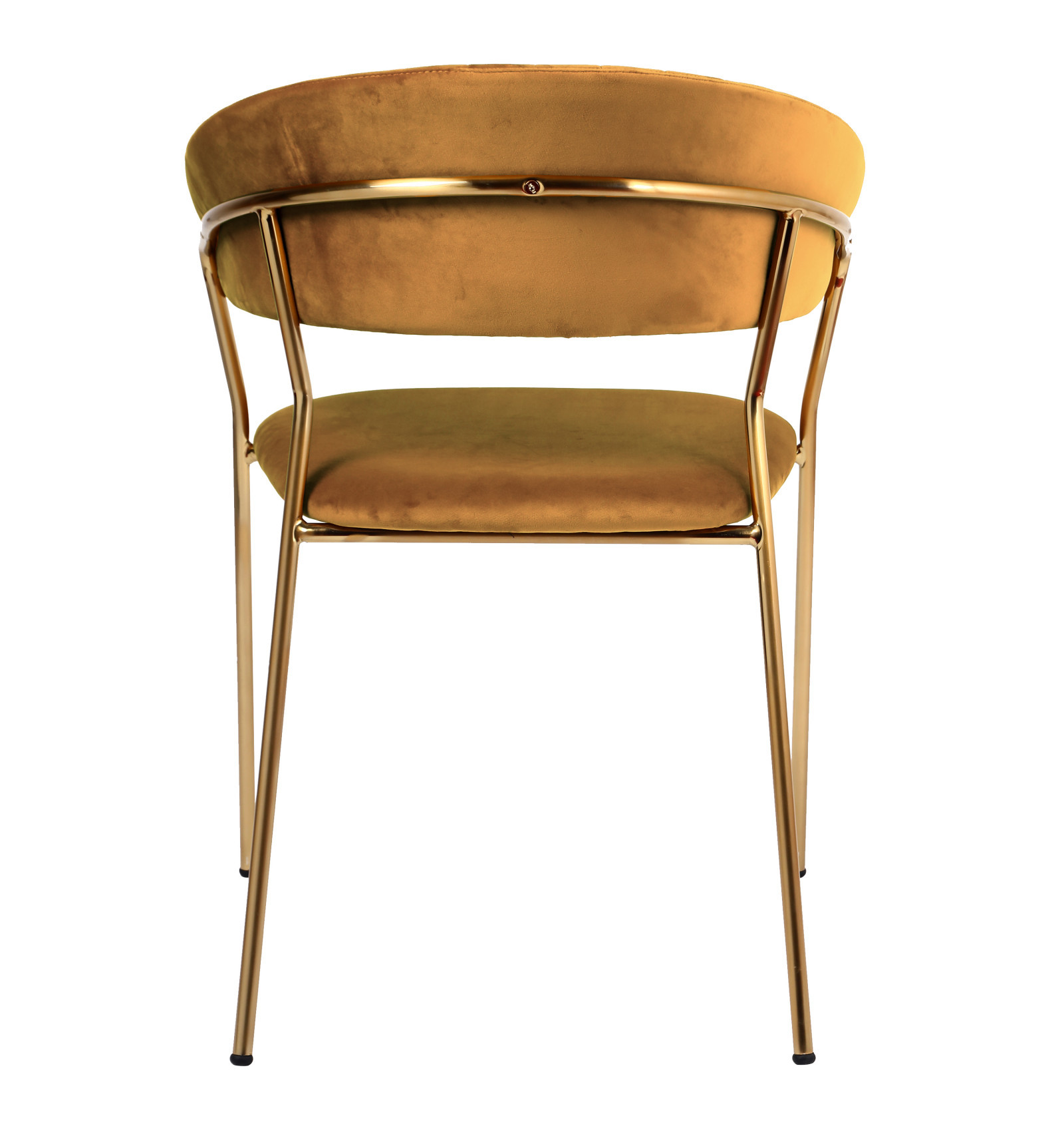 Modern Comfortable Velvet Living Room Chair Gold Legs Dining Chair With Armrest