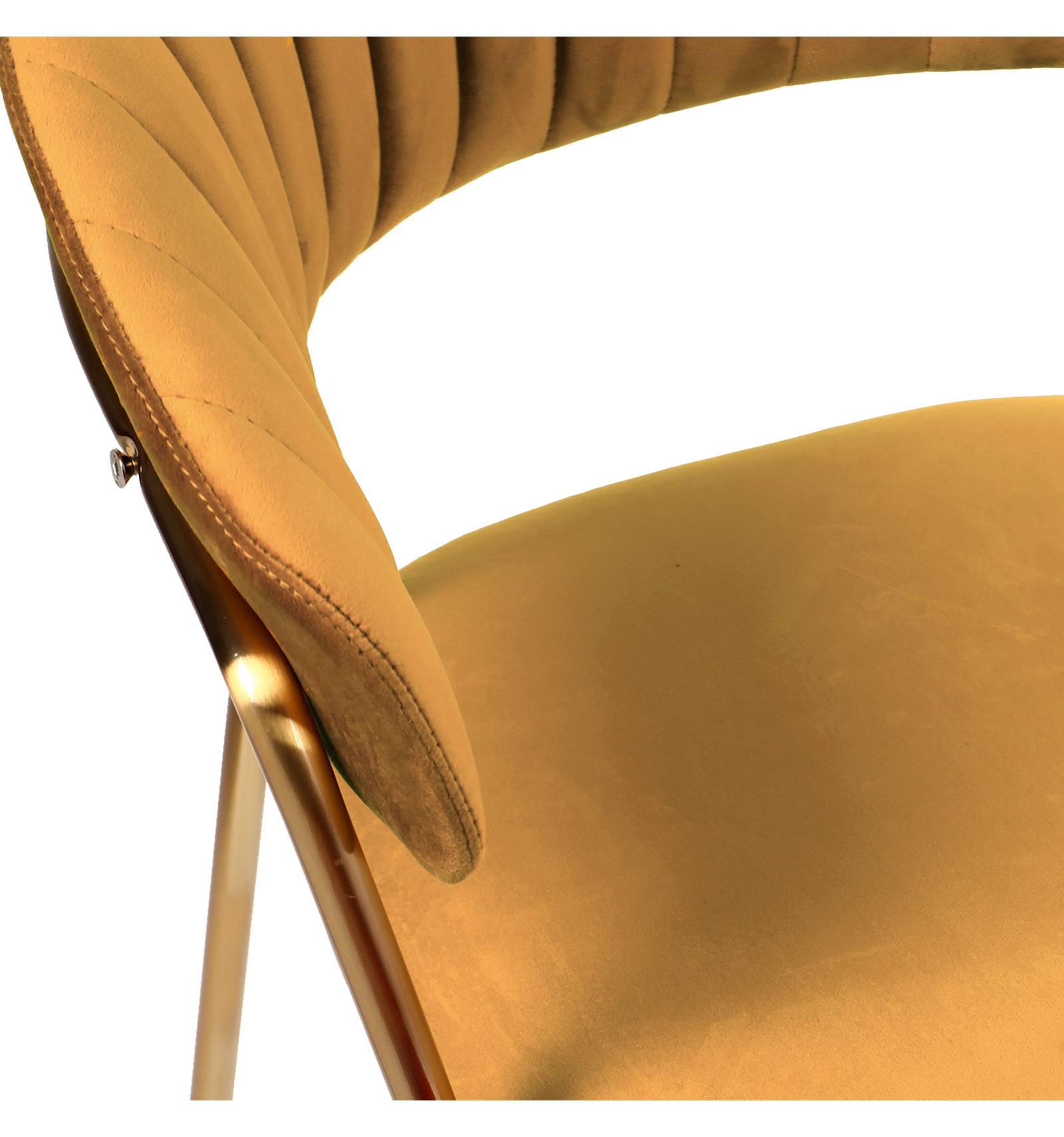 Modern Comfortable Velvet Living Room Chair Gold Legs Dining Chair With Armrest