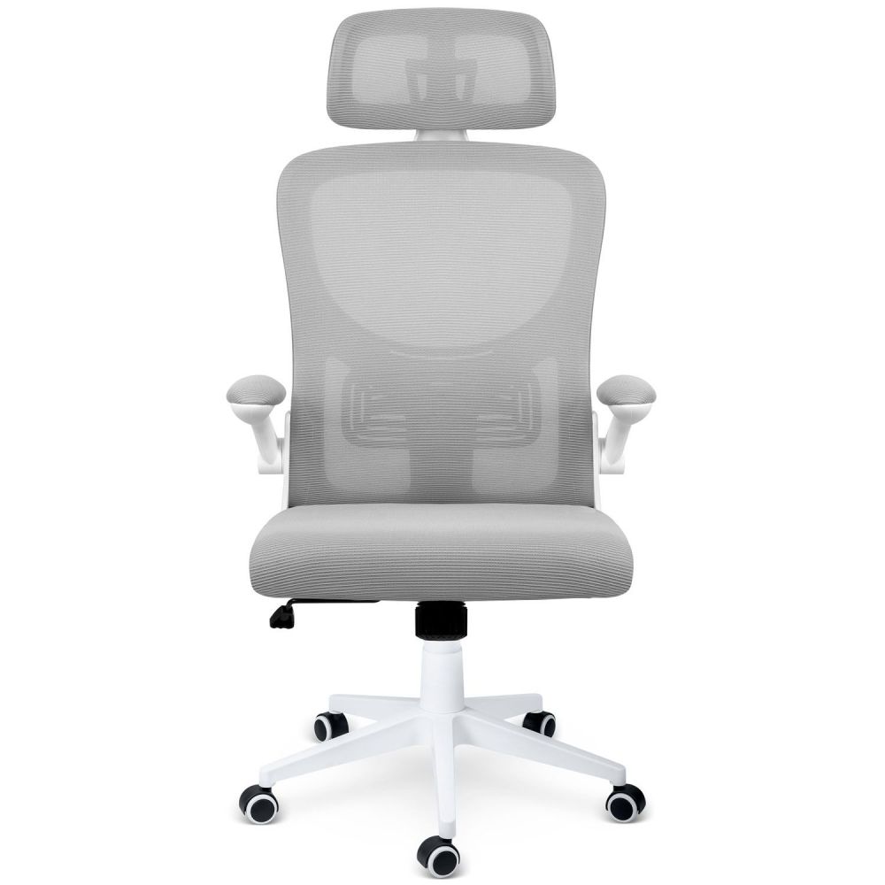 Ergonomic Mesh Office Chair White Foot