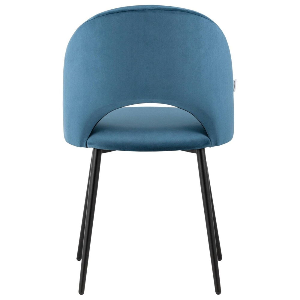 DINING CHAIR WITH BLACK METAL LEGS