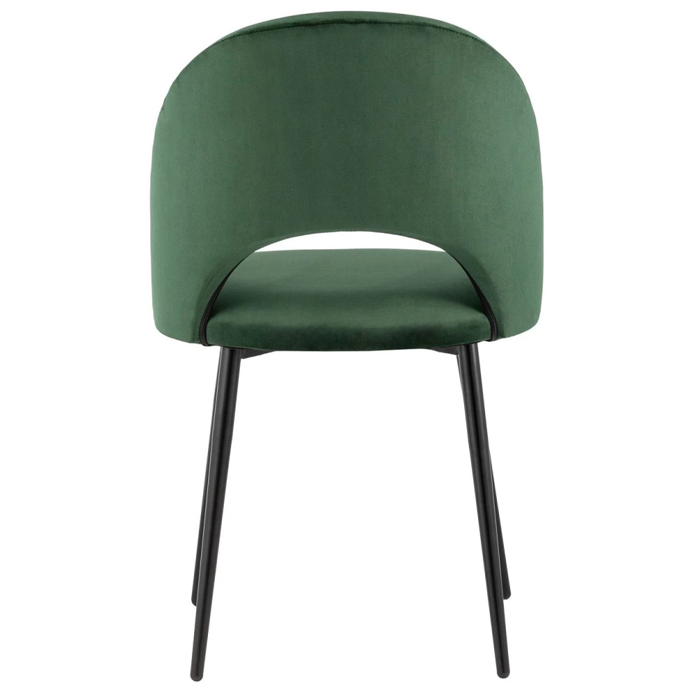 DINING CHAIR WITH BLACK METAL LEGS