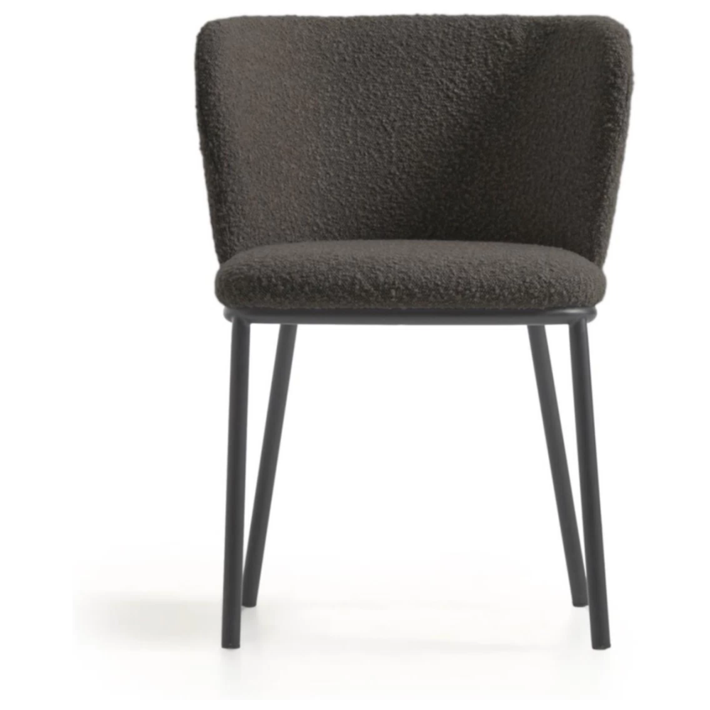 Dining chair soft on metal legs Foggy