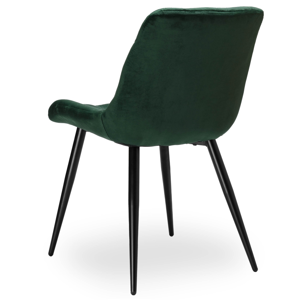 CHERRY II VELVET BLACK LEG STELA CHAIR
