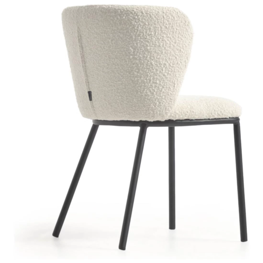 Dining chair soft on metal legs Foggy