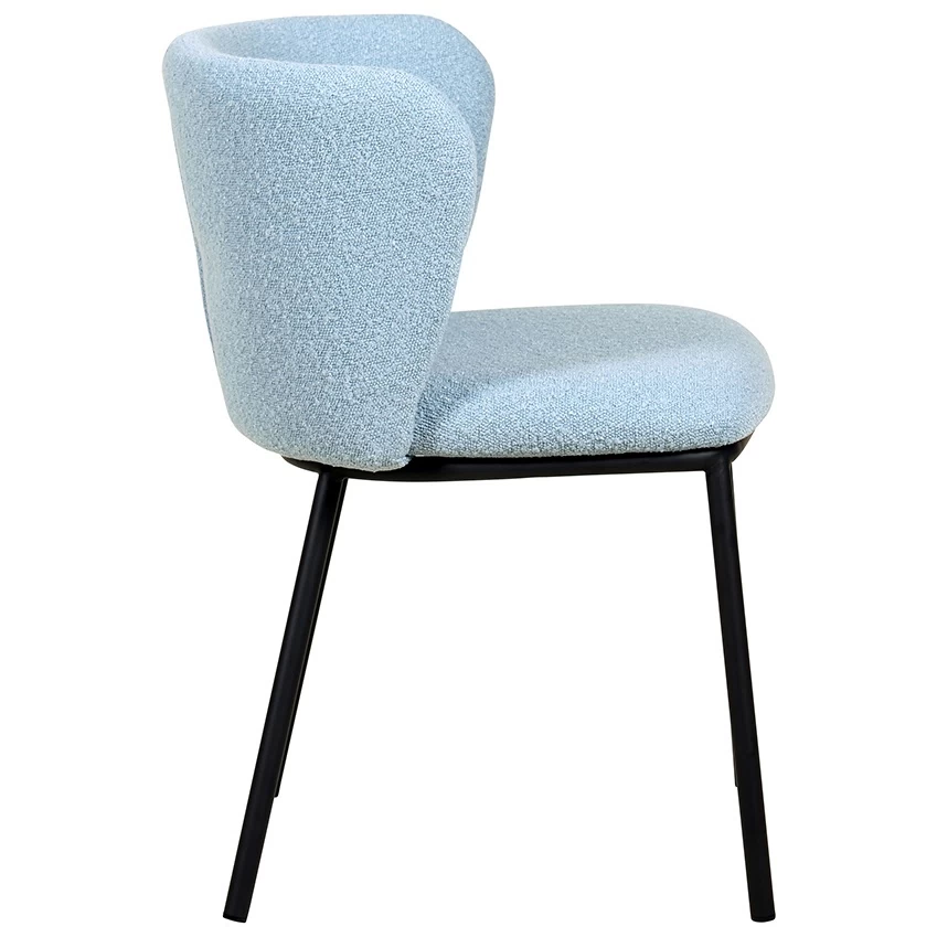 Dining chair soft on metal legs Foggy