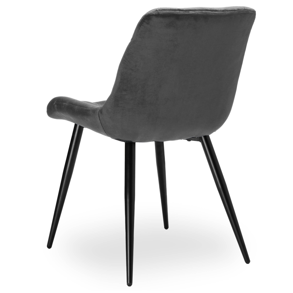 CHERRY II VELVET BLACK LEG STELA CHAIR