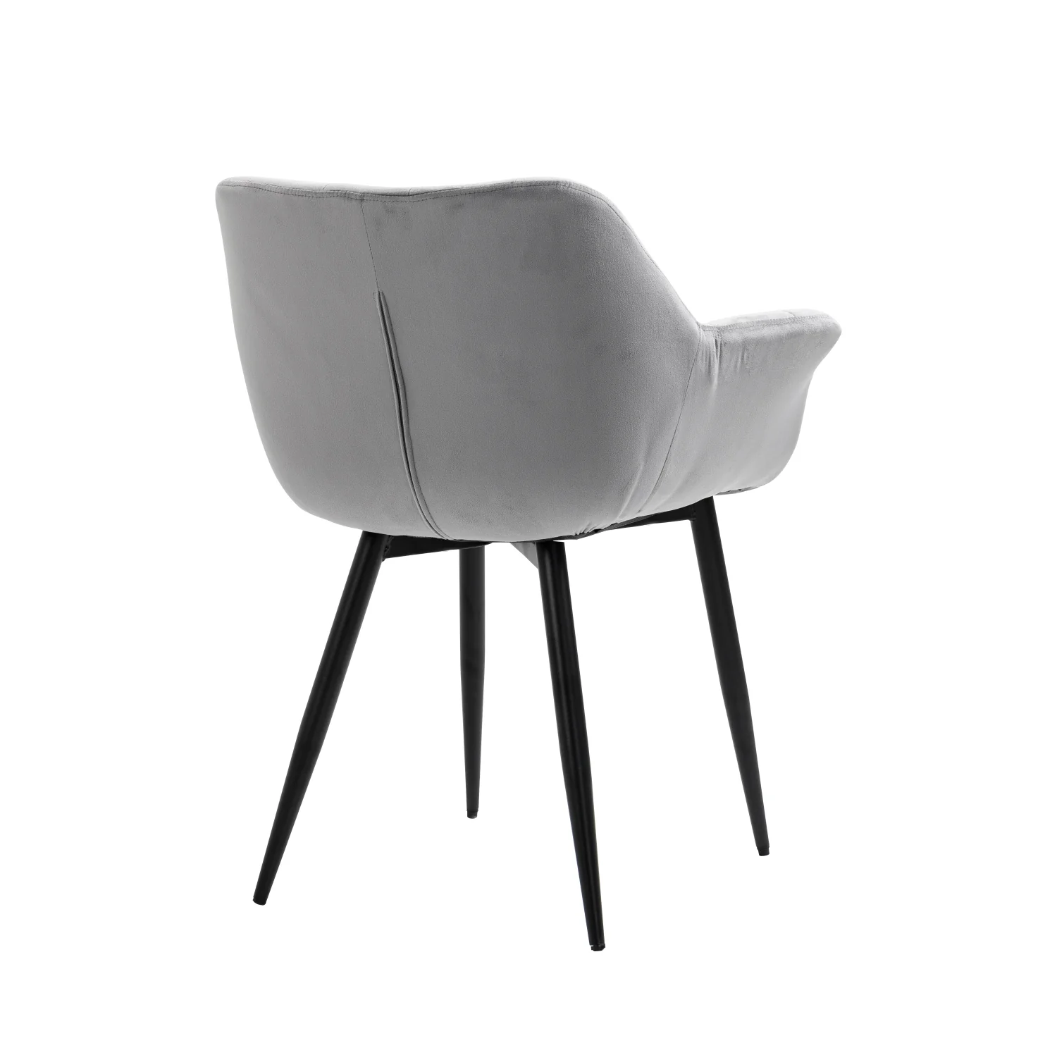 Nordic modern dinning room velvet leather upholstered fabric dining chair with metal leg