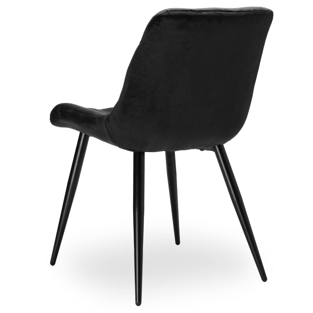 CHERRY II VELVET BLACK LEG STELA CHAIR