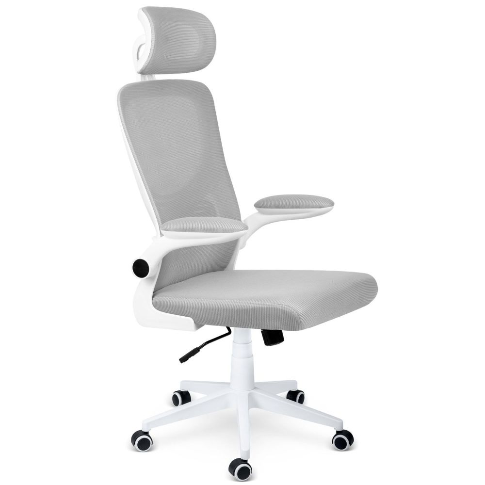 Ergonomic Mesh Office Chair White Foot