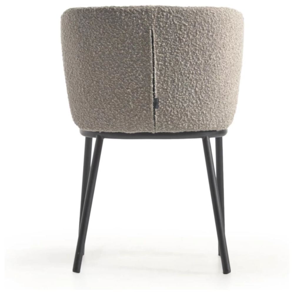 Dining chair soft on metal legs Foggy