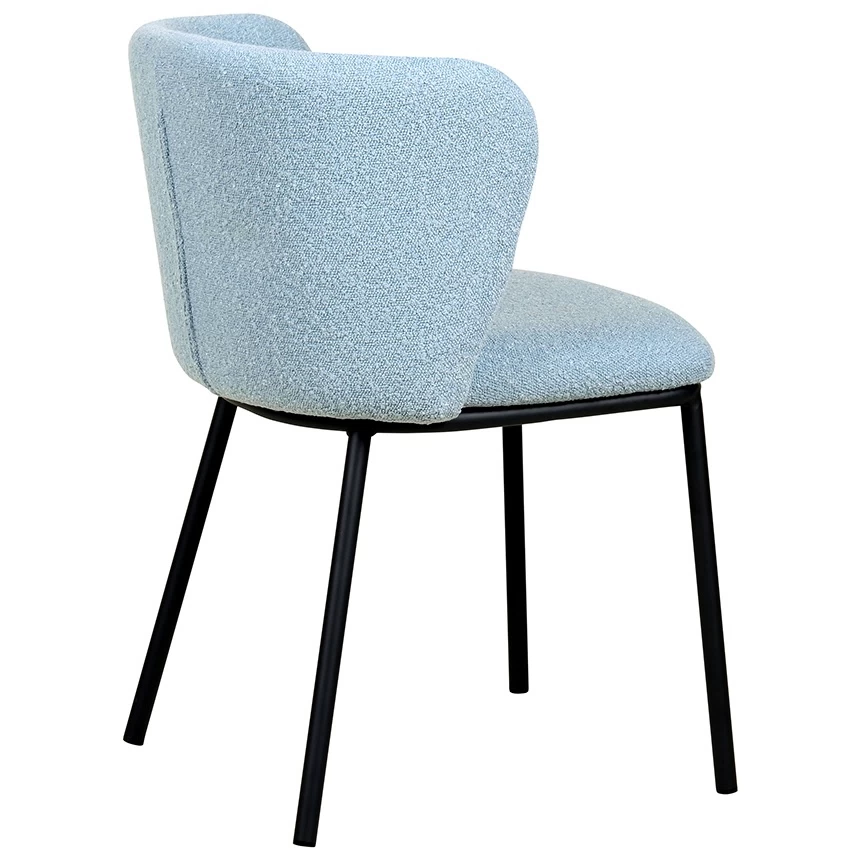 Dining chair soft on metal legs Foggy