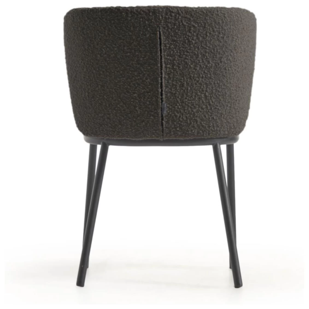 Dining chair soft on metal legs Foggy