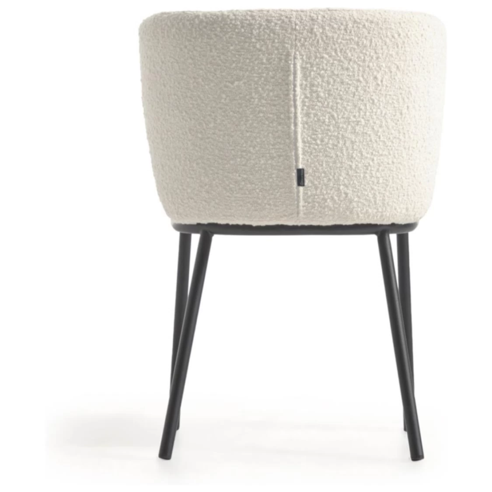 Dining chair soft on metal legs Foggy