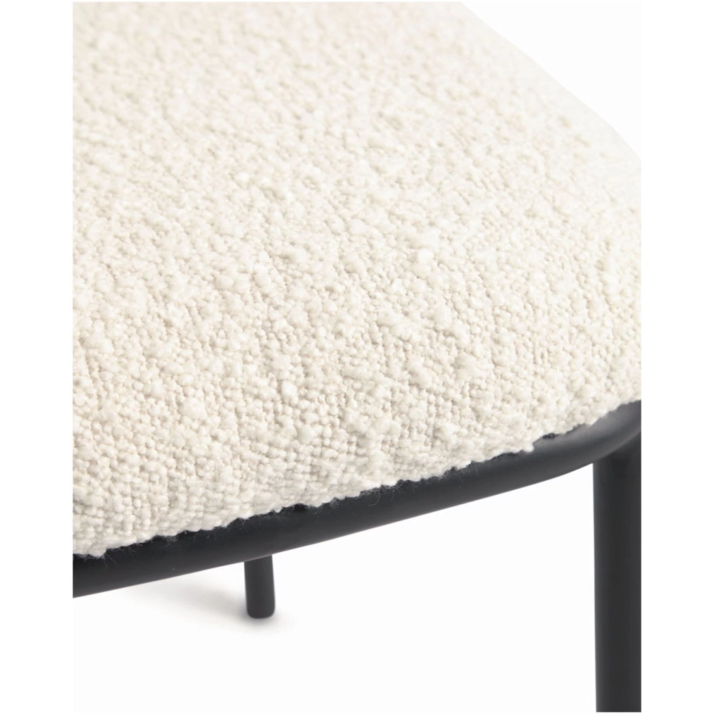 Dining chair soft on metal legs Foggy