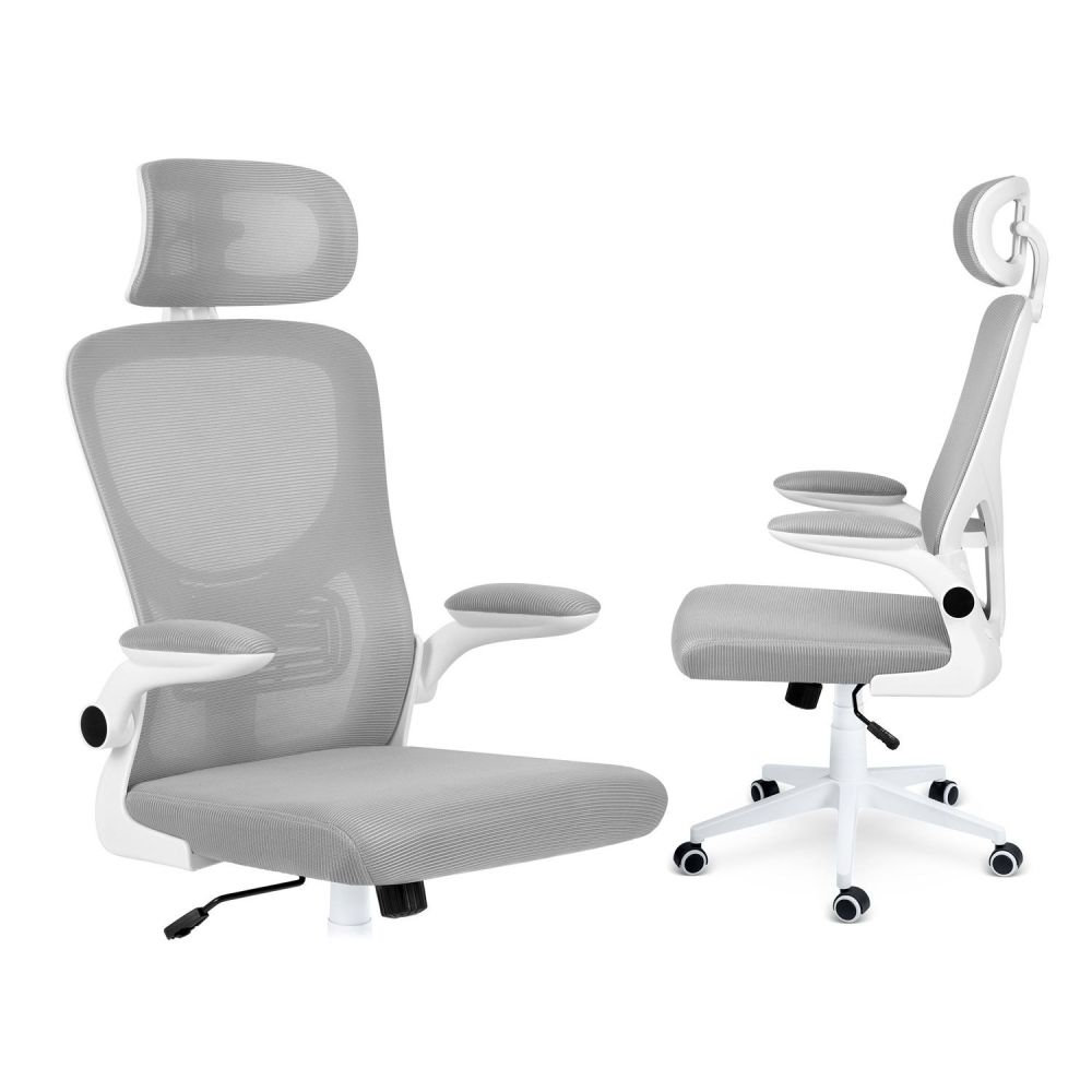 Ergonomic Mesh Office Chair White Foot