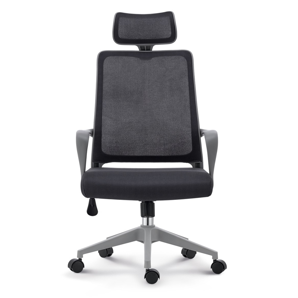 Headrest Executive Swivel Ergonomic Office Chairs High Back Full Mesh Grey Desk Computer Chair