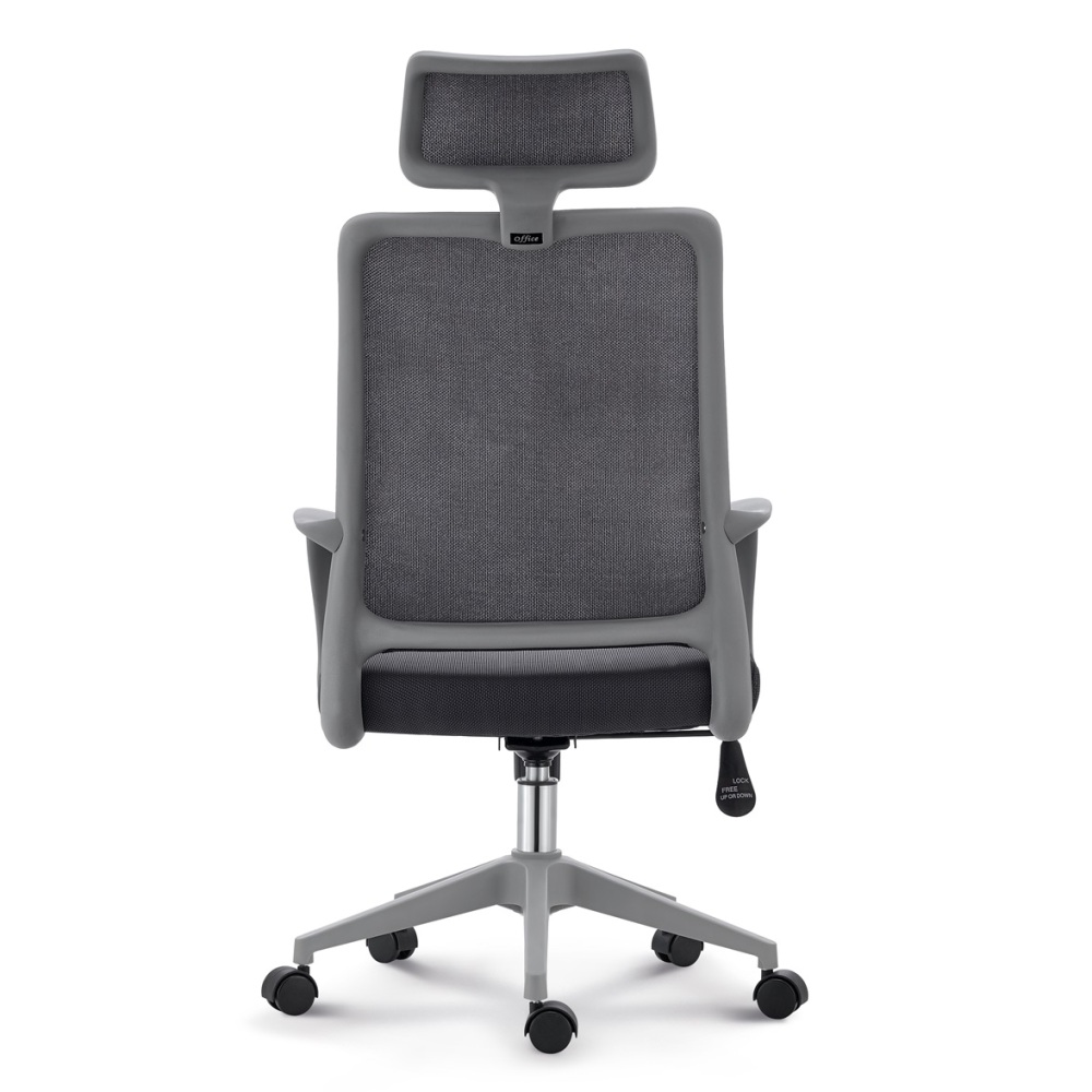 Headrest Executive Swivel Ergonomic Office Chairs High Back Full Mesh Grey Desk Computer Chair