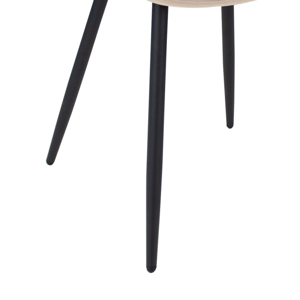 Light Luxury Black Iron Stand Makeup Leather Back Home Office Chair