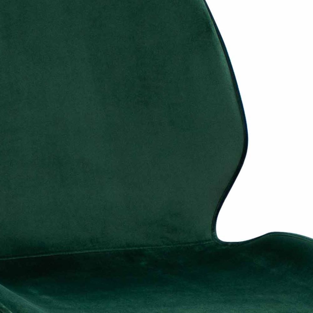 Light Luxury Black Iron Stand Makeup Leather Back Home Office Chair