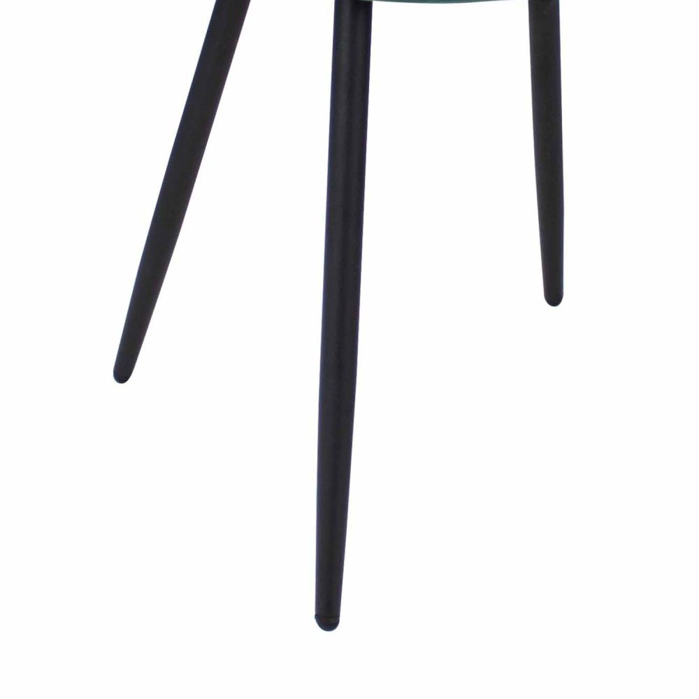 Light Luxury Black Iron Stand Makeup Leather Back Home Office Chair