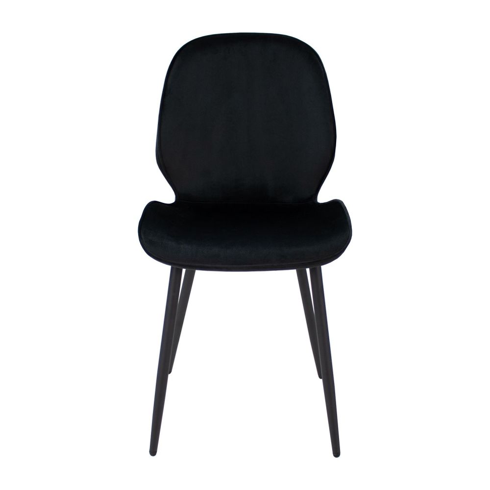 Light Luxury Black Iron Stand Makeup Leather Back Home Office Chair