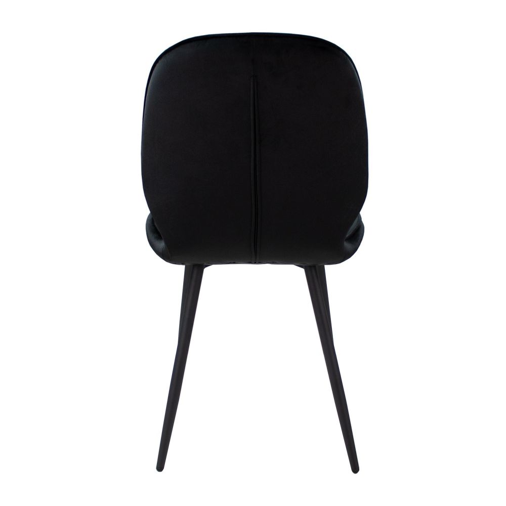 Light Luxury Black Iron Stand Makeup Leather Back Home Office Chair