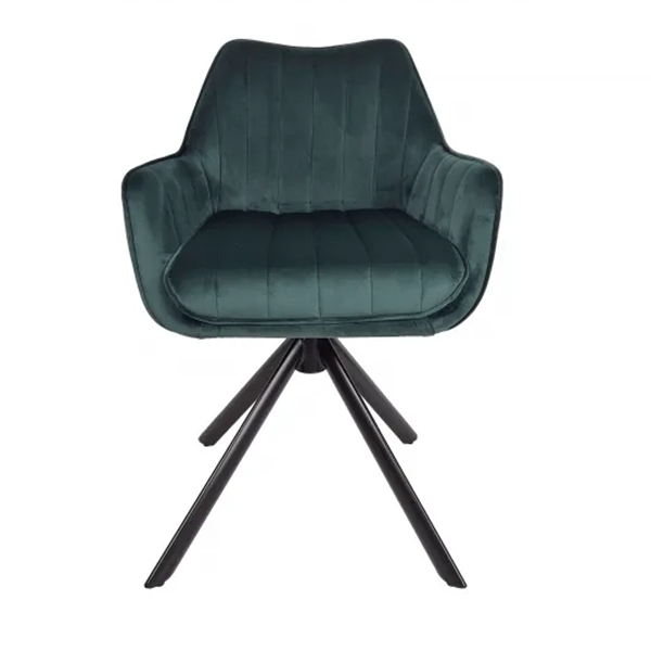 Swivel chair in velvet Azalia