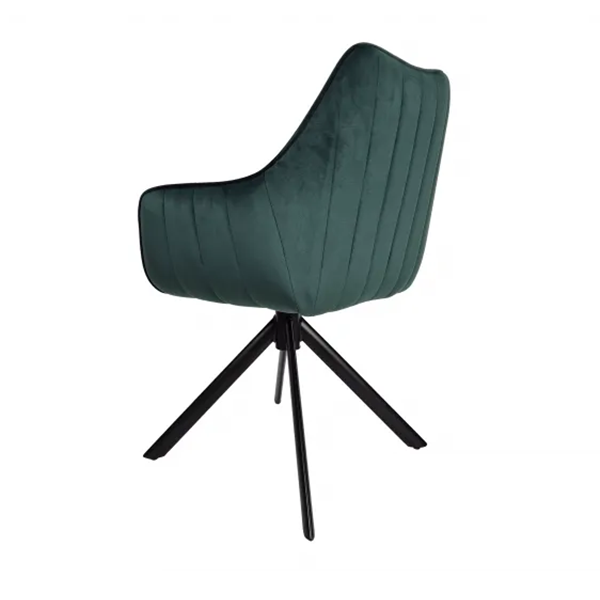 Swivel chair in velvet Azalia