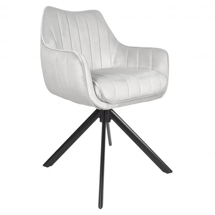 Swivel chair in velvet Azalia