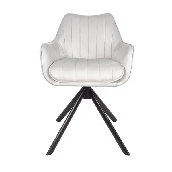 Swivel chair in velvet Azalia
