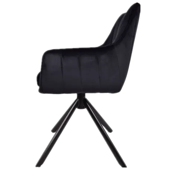 Swivel chair in velvet Azalia
