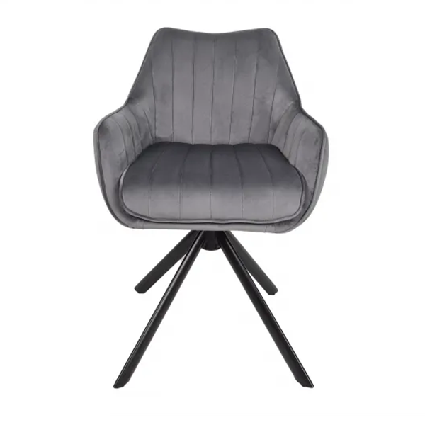 Swivel chair in velvet Azalia