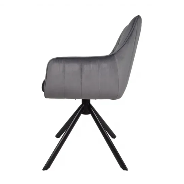 Swivel chair in velvet Azalia