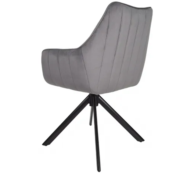 Swivel chair in velvet Azalia