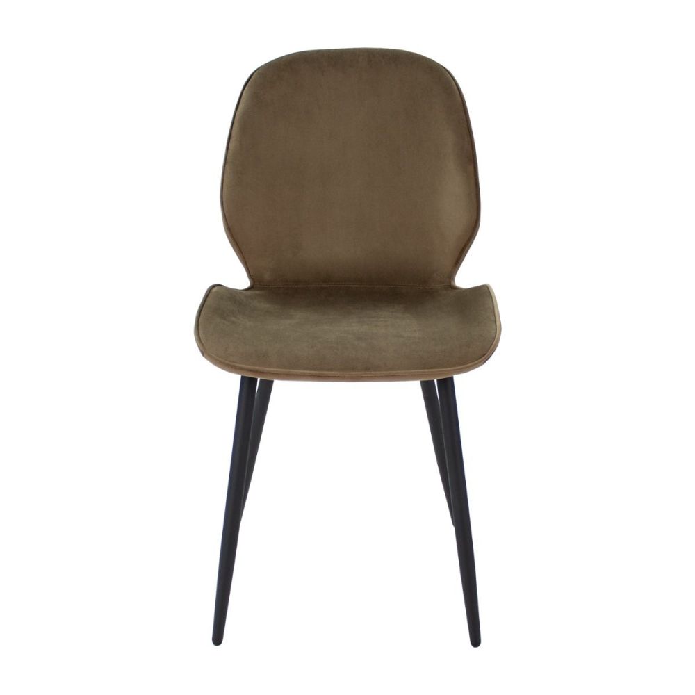 Light Luxury Black Iron Stand Makeup Leather Back Home Office Chair