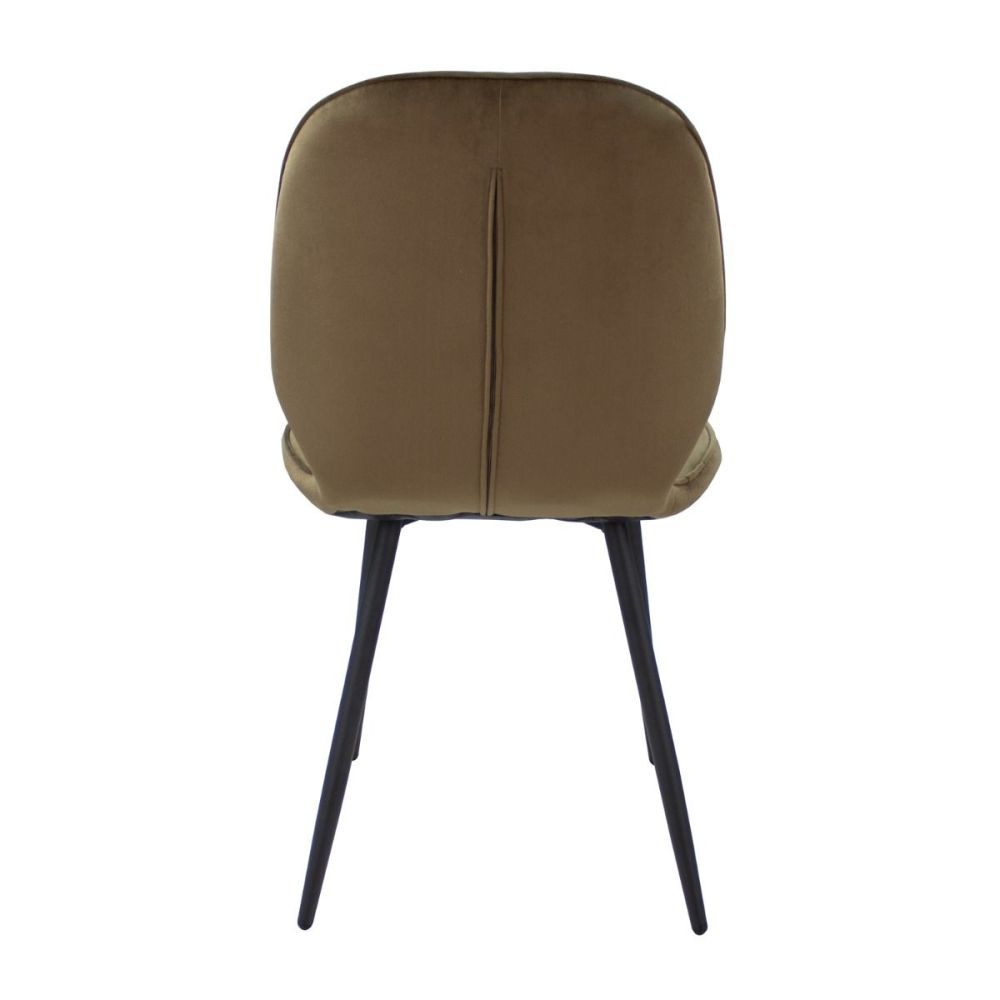 Light Luxury Black Iron Stand Makeup Leather Back Home Office Chair