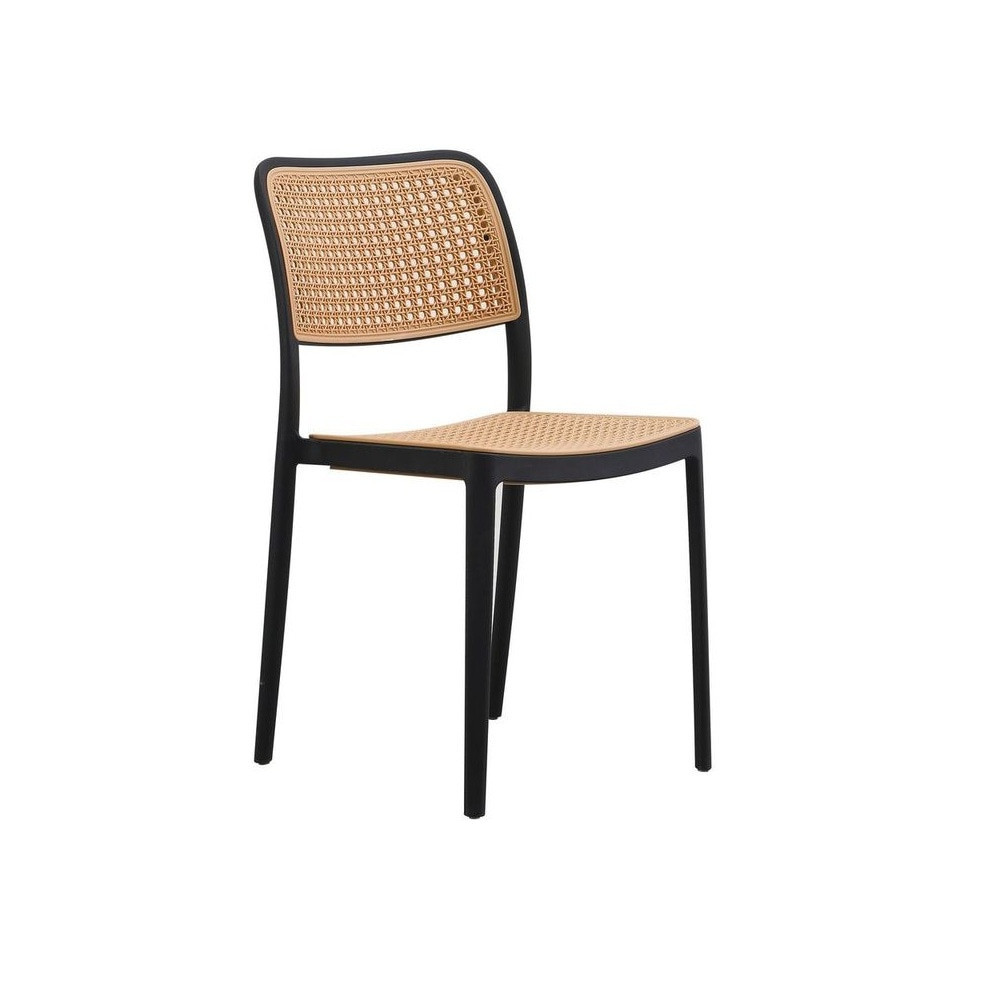 Green Natural Rattan Effect Kitchen Chairs