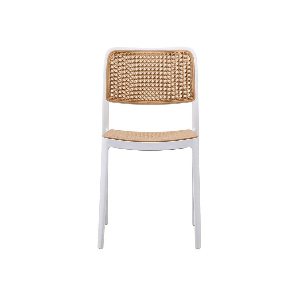 Green Natural Rattan Effect Kitchen Chairs