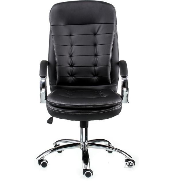 High Quality Executive PU Leather Boss Chair Chrome Metal Arm