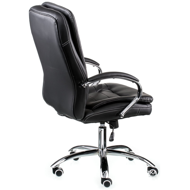 High Quality Executive PU Leather Boss Chair Chrome Metal Arm